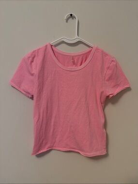 FP Movement by Free People Pink Scoop Neck Crop Tee